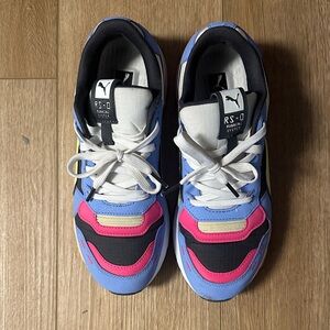 Puma RS-0 Sneakers in Blue, Pink, and Black